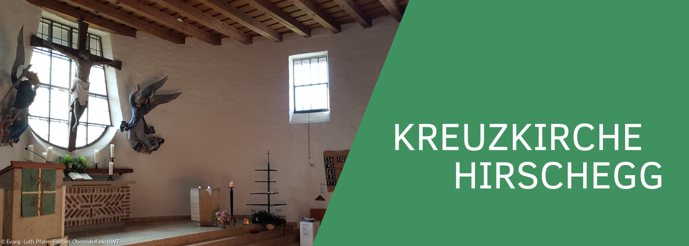 Blick in den Kirchenraum der Kreuzkirche Hirschegg